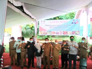 Bupati Banyuasin melaunching Kawasan Buah di Desa Suka Mulya