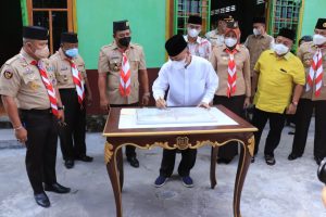 Sekda Muba Resmikan Mushola Tri Satya di Markas Pramuka Muba