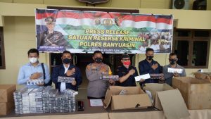 Polres Banyuasin Amankan Ribuan Rokok di duga tanpa Cukai