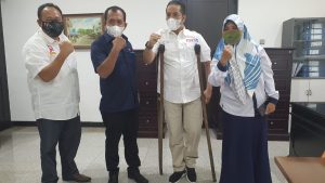 PTBA Dukung Program 100 Gerobak Peduli UMKM Terdampak Covid, Kerjasama SMSI Sumsel dan FSPSS