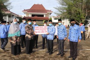 Apel Gabungan Pemkab Banyuasin, Wabup : Jangan Lalai Terapkan 5 M