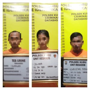 Edar Sabu, Sepasang Suami Isteri dan 1 Pria di Bekuk Polsek Kubu