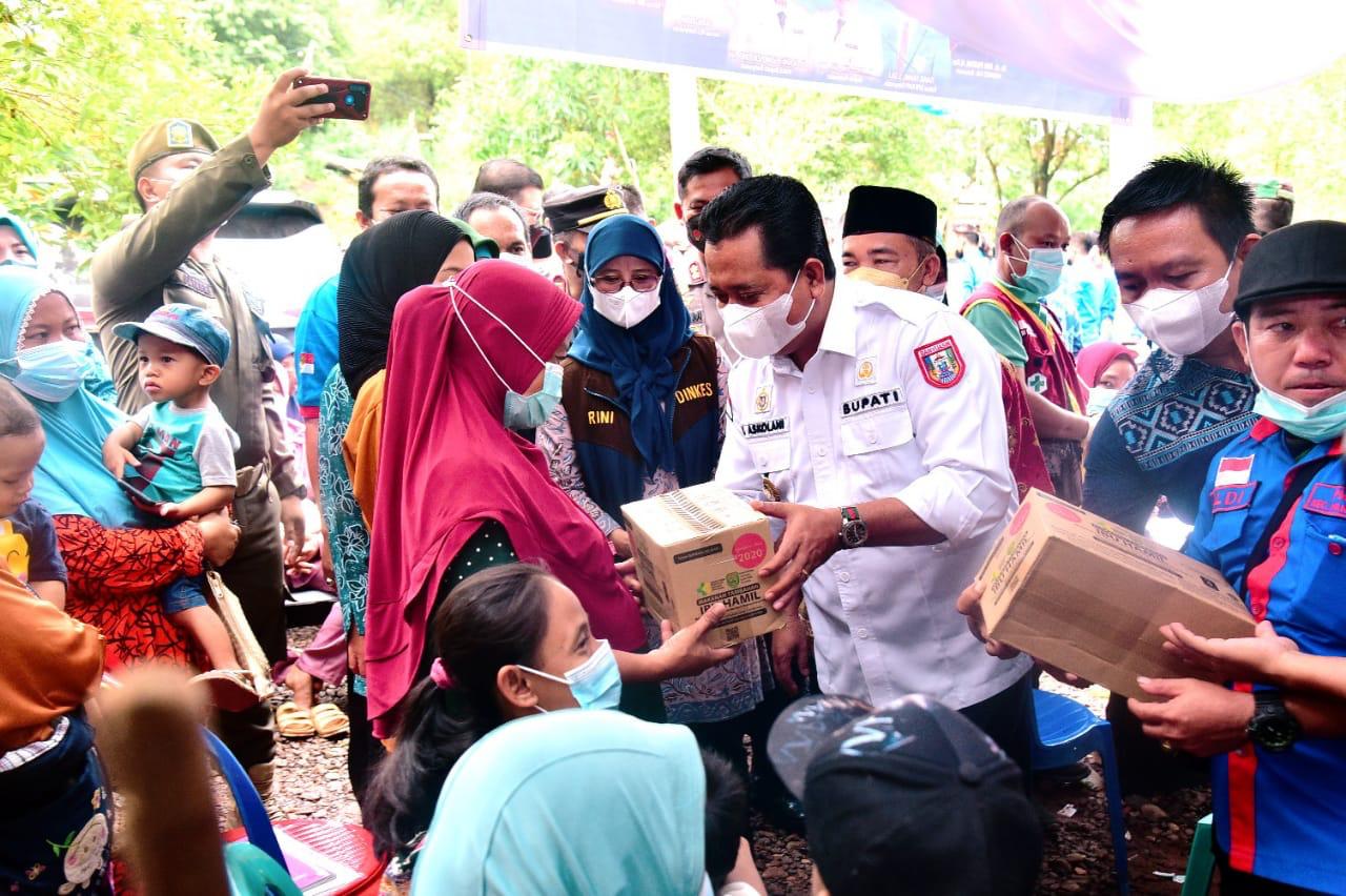 Bupati Banyuasin Hadiri Vaksinasi Massal dan Deklarasi Pilkades Damai