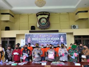 Pers Rillies Bulan Pertama 2022 Polres Banyuasin Ungkap 26 Kasus didominasi 3C