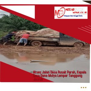 Akses Jalan Desa Rusak Parah, Kepala Desa Dana Mulya Lempar Tanggung Jawab
