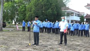 Awali Tahun 2022, Wakil Bupati Banyuasin Pimpin Apel Gabungan