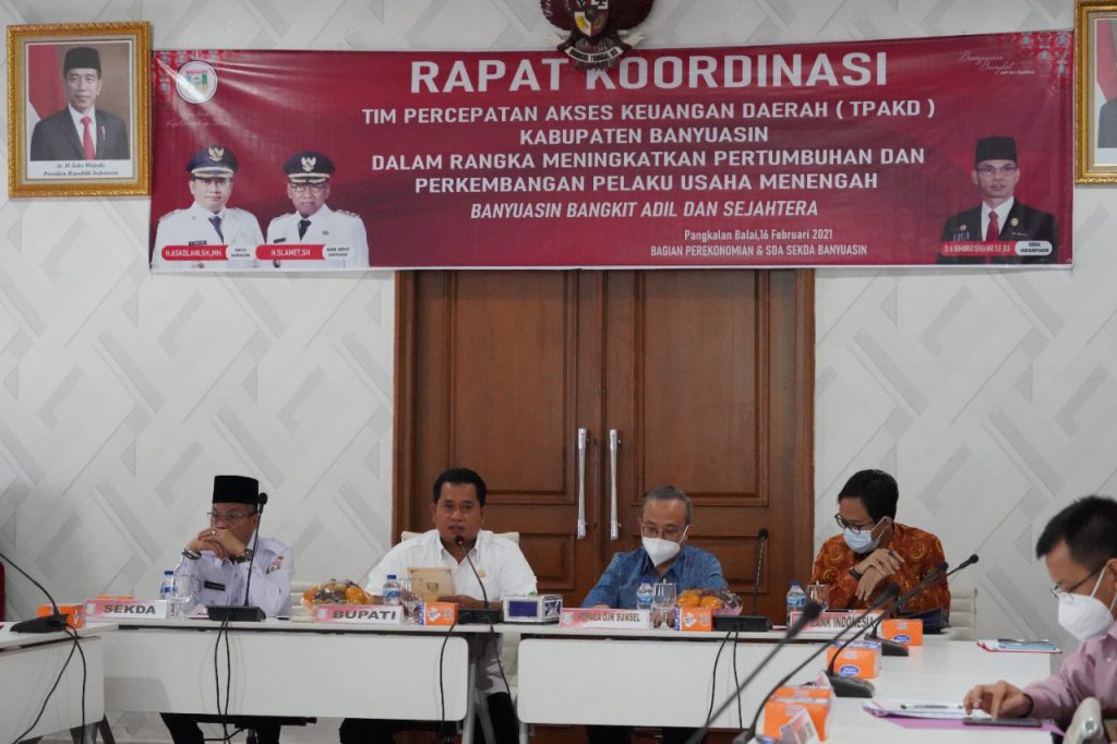 Bupati Banyuasin Buka Rapat Tim Percepatan Akses Keuangan Daerah