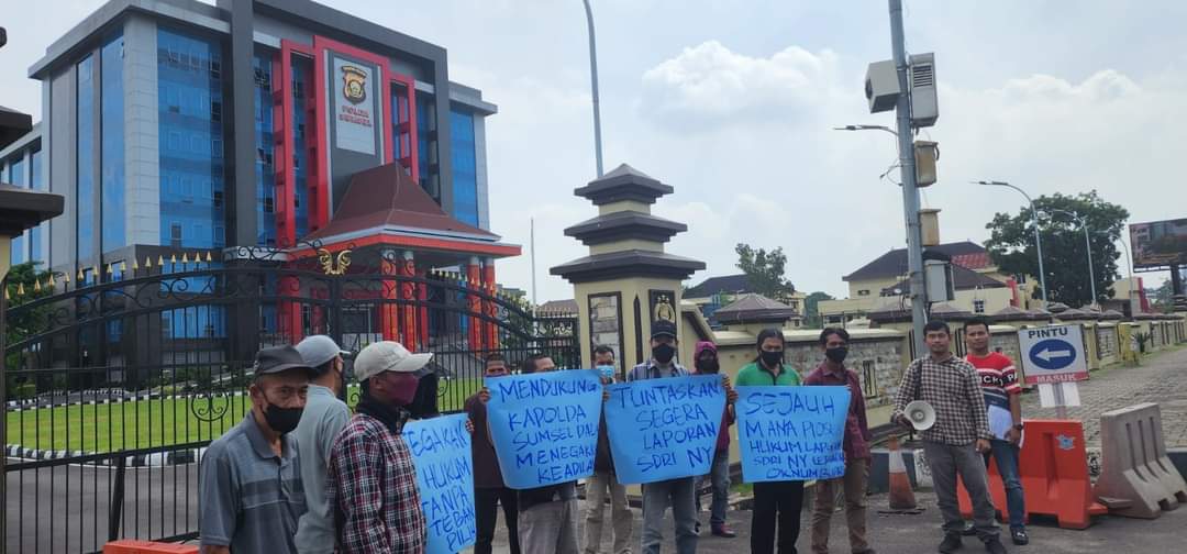 Pertanyakan Perkembangan Laporan NY, GPPMS Datangi Polda Sumsel