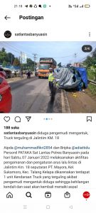 Truk Tanpa Nopol yang Terguling Bawa BBM, Kasatlantas Polres Banyuasin Berikan Keterangan Tak Sinkron