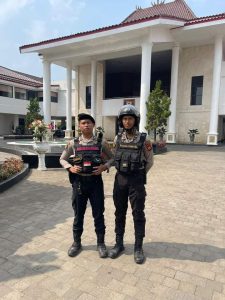 Patroli Siang, Sat Samapta Polres Banyuasin Sasar Area Kantor Bupati Banyuasin