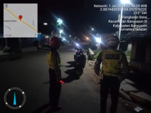 Cegah Gangguan Kamtibmas dan Ciptakan Kenyamanan Masyarakat, Sat Lantas Laksanakan Patroli Malam