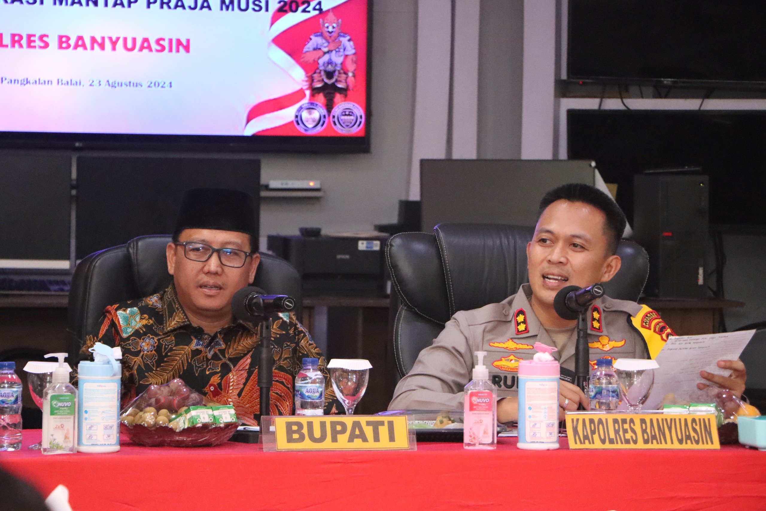 Cek Kesiapan Pilkada, Polres Banyuasin Gelar Rakor Linsek Ops Mantap Praja Musi 2024