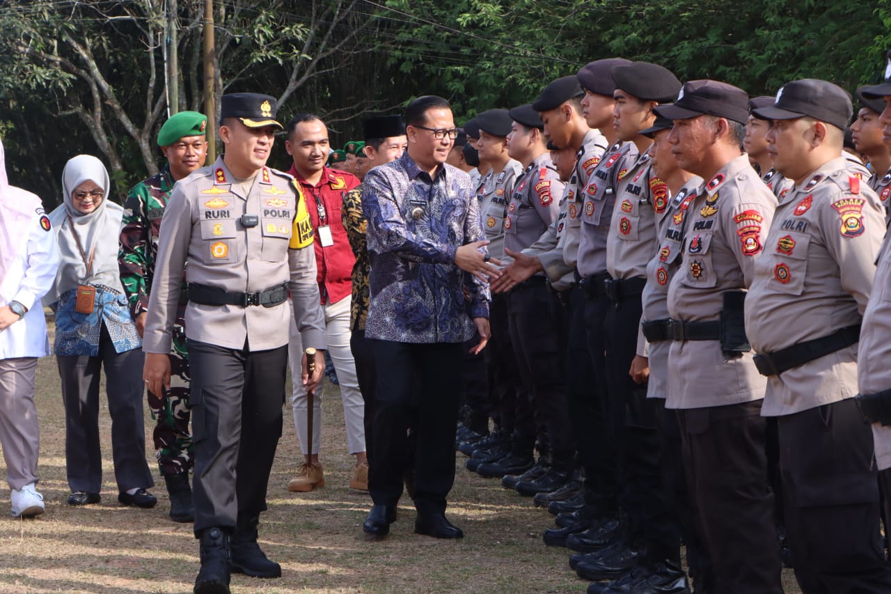 Amankan Pilkada Serentak 2024, Polres Banyuasin Gelar Pasukan Operasi Mantap Praja Musi 2024