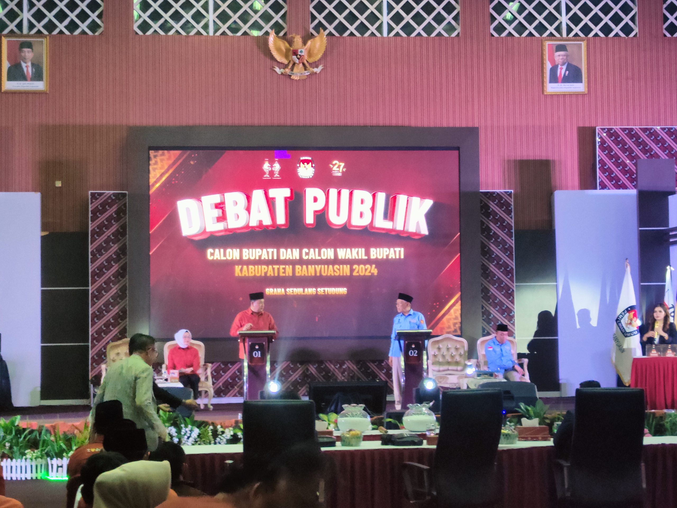 KPU Banyuasin Gelar Debat Pertama Paslon Bupati dan Wakil Bupati Banyuasin 