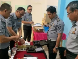 Pastikan Posisi Optimal, Lapas Banyuasin Lakukan Pengecekan Senjata Api 