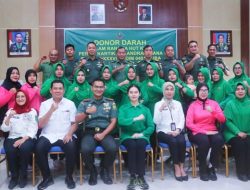 Peringatan HUT Persit Ke-79, Kodim 0401 Muba Adakan Kegiatan Donor Darah