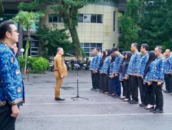 Pesan Perpisahan Pj Bupati Muba H. Sandi Fahlepi saat Pimpin Apel Pagi