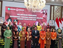 Ketua Dekranasda Banyuasin Nabila Hadiri Pelantikan Pengurus Dekranasda Provinsi