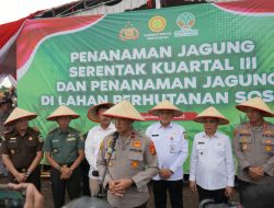 Kapolres Ogan Ilir Dampingi Wakapolda Sumsel Pada Penanaman Jagung Serentak Kuartal III Tahun 2025 di Pemulutan