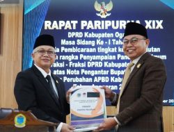 Sekda Muhsin Abdullah Hadiri Sidang Paripurna Pandangan Umum Fraksi DPRD Ogan Ilir