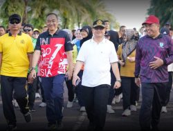 HAORNAS 2025 Meriah, Sekda Ogan Ilir Ikuti Jalan Santai dan Senam Bersama Sekaligus Lepas Kontingen PORPROV