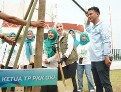 Penanaman 300 Pohon Tabebuya Warnai Peringatan HUT ke-80 Kabupaten OKI