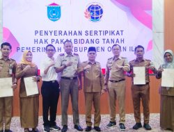 Pemkab Ogan Ilir Terima 12 Sertifikat  Hak Pakai dari BPN, Perkuat Legalitas Aset