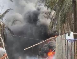 Diduga Sumur Minyak Ilegal Terbakar Milik Oknum Polisi.