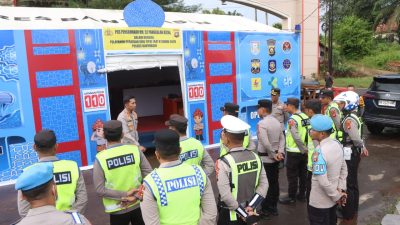“Ngeyel” Beroperasi di Musim Mudik, Truk Tonase Besar Dikandangkan Polres Banyuasin