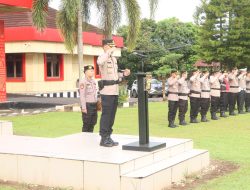 Polres Banyuasin Gelar Apel Pagi Dan Halal Bihalal Pasca Pelaksanaan Tugas Pengamanan Idul Fitri 1447 H