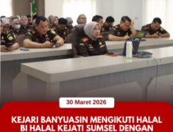 Kejaksaan Negeri Banyuasin Mengikuti Halal Bihalal Kejati Sumsel Dengan Seluruh Pegawai Kejari Se-Sumsel Secara Daring 