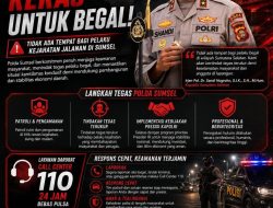 Kapolda Sumsel Perintahkan Tindakan Tegas Terukur Terhadap Begal: “Tidak Ada Tempat Bagi Pelaku Kejahatan Jalanan”