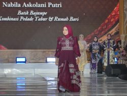 Meriahkan Puncak HKG PKK, Nabila Askolani Tampil Memukau Fashion Show Busana Nusantara di Palembang 