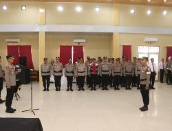 Kapolres Banyuasin Pimpin Sertijab Kabag Ops, Dua Kasat, dan Kapolsek