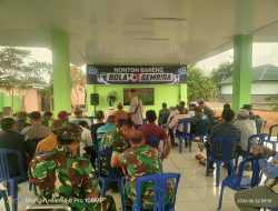 Eratkan Soliditas TNI-Pers-Mahasiswa, Kodim 0430/Banyuasin Gelar Nonton Bareng Bertema “Bola Gembira”