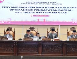 DPRD Sumsel Gelar Rapat Paripurna XXXVIII, Paparkan Hasil Kerja Pansus Optimalisasi Pendapatan Daerah