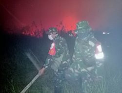 Dandim 0402/OKI-OI Turun Langsung Pimpin Penanganan Karhutla di Pemulutan