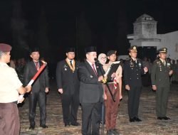 Khidmat, Bupati Askolani Pimpin Apel Kehormatan dan Renungan Suci di TMP Banyuasin Sambut HUT ke-81 RI